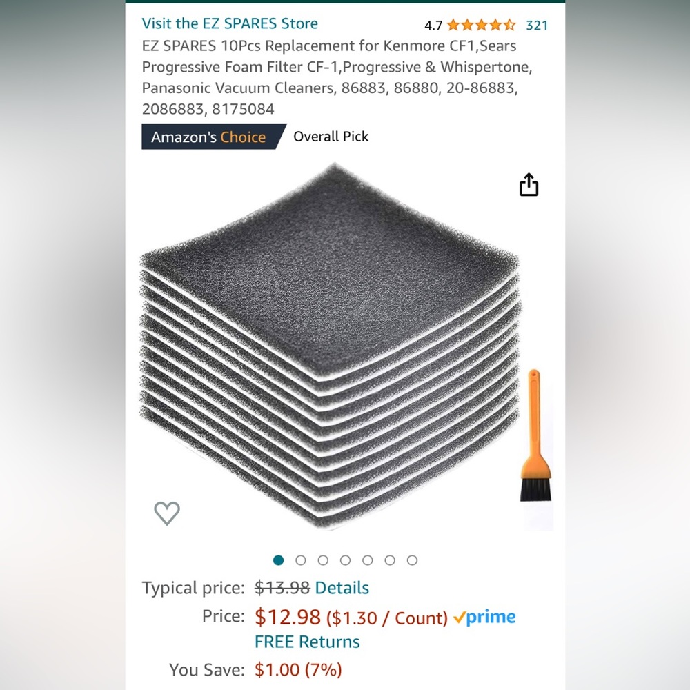 cf1, vacuum cleaner filters